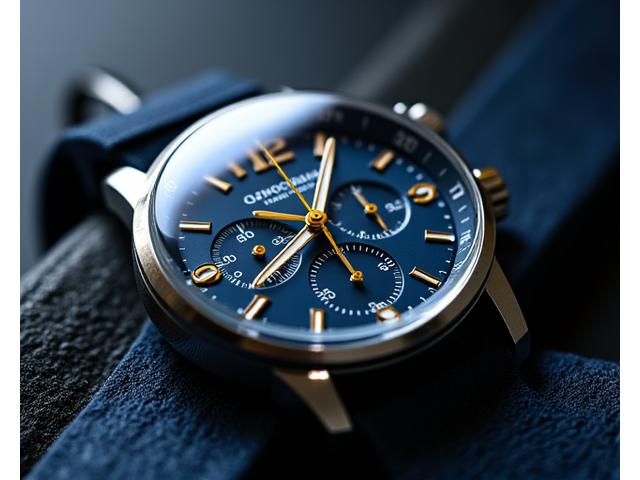 A close-up of a sophisticated chronometer sailing watch with a durable strap and intricate dial, highlighting precision and elegance.